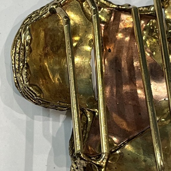 Vintage LAA Gallery Lafayette Art Association Mixed Metal Artist Belt Buckle - Picture 8 of 16